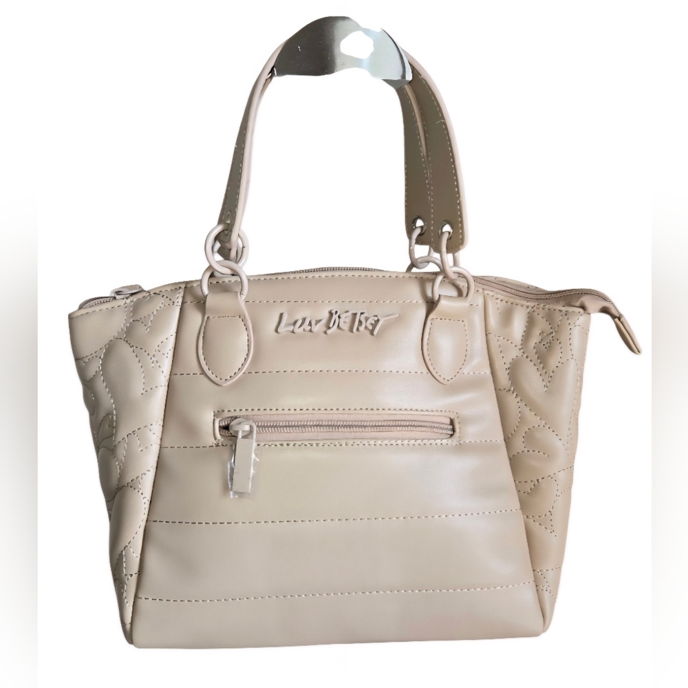 Betsey Johnson Cream Satchel Handbag